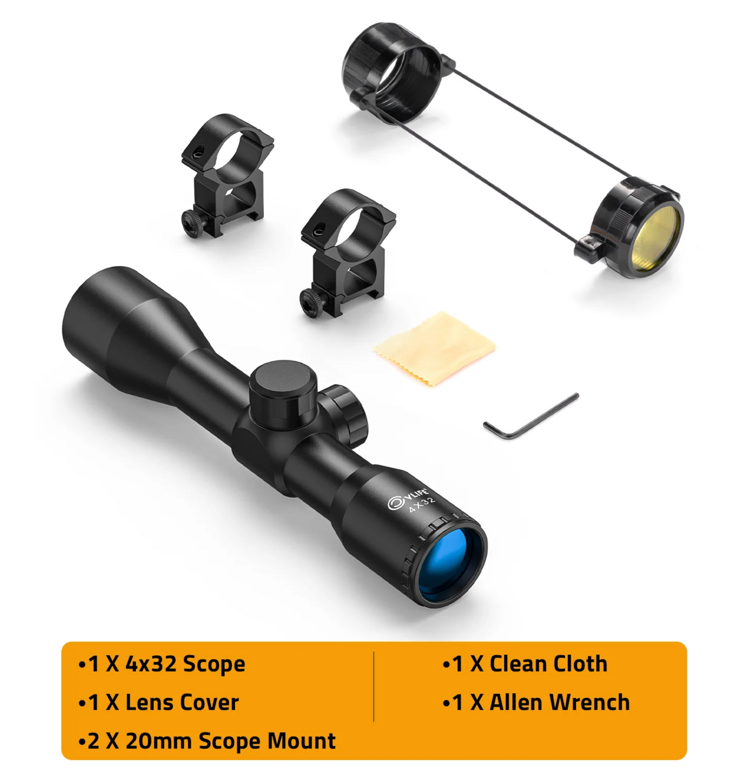 CVLIFE 4x32 Compact Rifle Scope