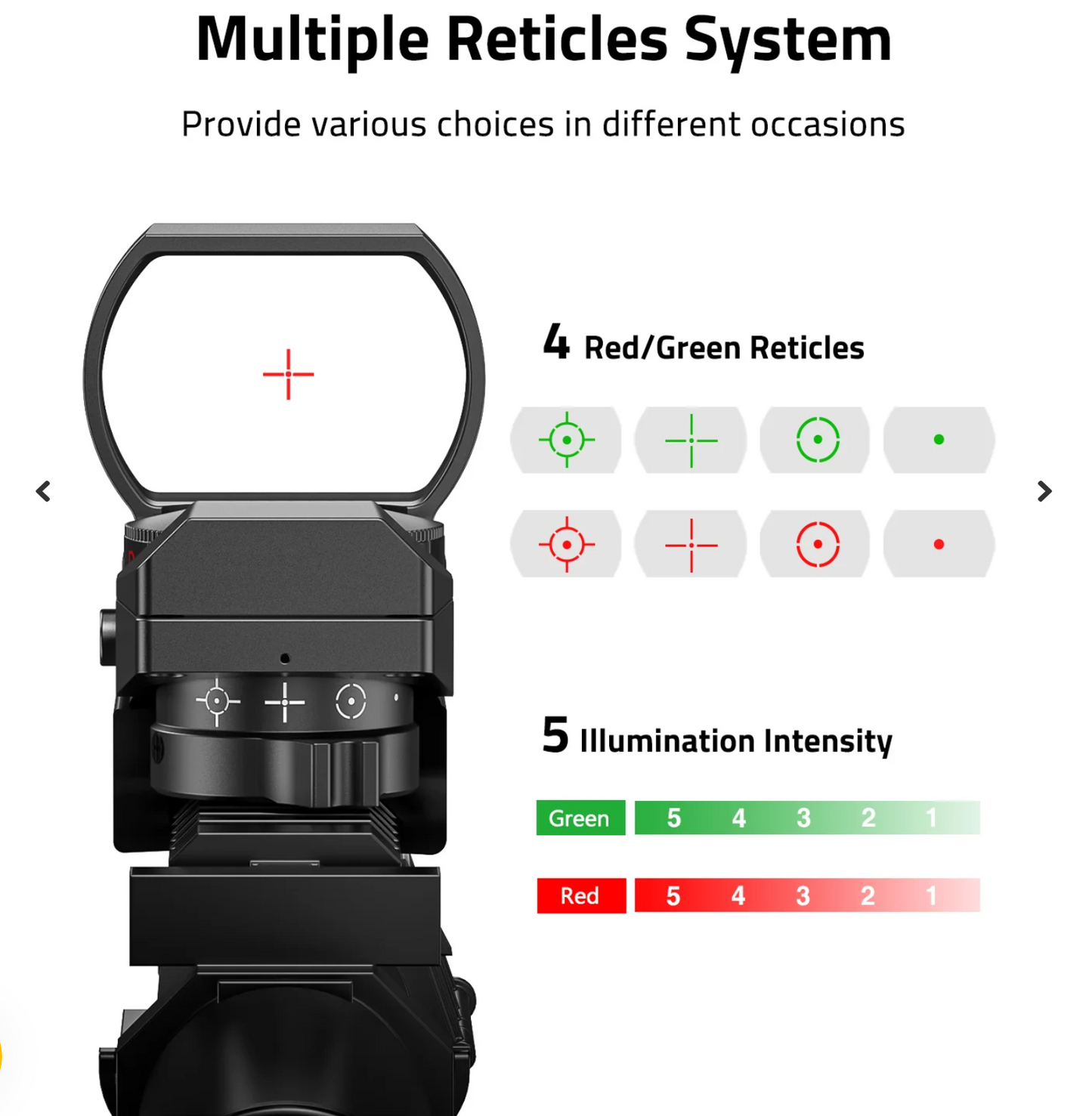 CVLIFE 1X22X33 Red Green Dot Sight Scope